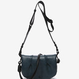 Shoulder bag in recycled materials, blue