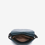 Shoulder bag in recycled materials, blue