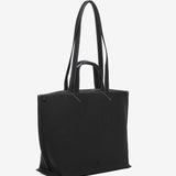 Shopper bag in black recycled materials