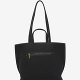 Shopper bag in black recycled materials