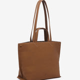 Bolso shopper en materiales reciclados cognac