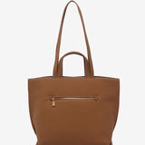Bolso shopper en materiales reciclados cognac