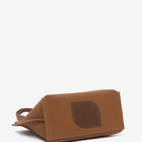 Bolso shopper en materiales reciclados cognac