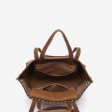 Bolso shopper en materiales reciclados cognac