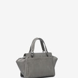 Bolso de mano pequeño en materiales reciclados gris