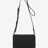 Black recycled material shoulder bag