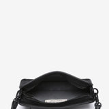 Black recycled material shoulder bag