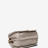 Small handbag in beige recycled materials