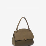Bolso de mano pequeño en materiales reciclados verde