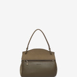 Bolso de mano pequeño en materiales reciclados verde