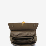 Bolso de mano pequeño en materiales reciclados verde