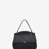 Large handbag in black recycled materials