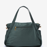 Green nylon shopper bag