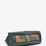 Green nylon shopper bag