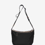 Quilted shoulder bag in recycled materials, black