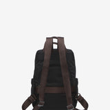 Black backpack made of recycled materials