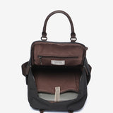 Black backpack made of recycled materials