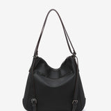 Black recycled material backpack-bag