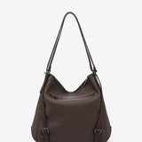 Brown recycled material backpack-bag