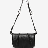 Black recycled material shoulder bag