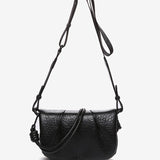 Black recycled material shoulder bag