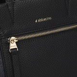 Piccola borsa shopper in tessuto jeans nero