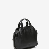 Bolso bowling en piel negra