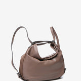 Bolso-mochila en piel taupe