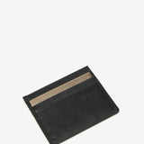 Black leather card holder