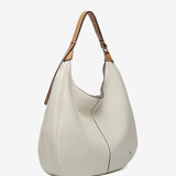 Bolso de hombro en materiales reciclados beige