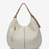 Bolso de hombro en materiales reciclados beige