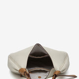 Bolso de hombro en materiales reciclados beige