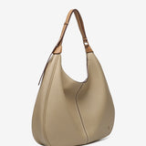 Bolso de hombro en materiales reciclados camel