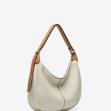 Bolso de hombro pequeño en materiales reciclados beige