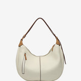 Bolso de hombro pequeño en materiales reciclados beige