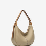 Bolso de hombro pequeño en materiales reciclados camel