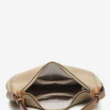 Bolso de hombro pequeño en materiales reciclados camel