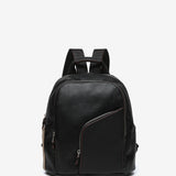 Black backpack made of recycled materials