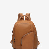 Backpack in cognac recycled materials