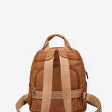 Backpack in cognac recycled materials