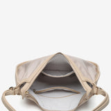 Bag - backpack in beige recycled materials