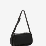 Black recycled material shoulder bag