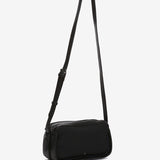 Black recycled material shoulder bag