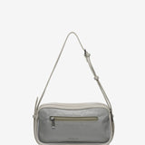 Crossbody bag in recycled materials silver