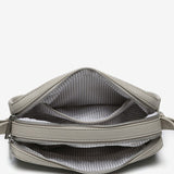 Crossbody bag in recycled materials silver