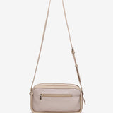 Crossbody bag in beige recycled materials