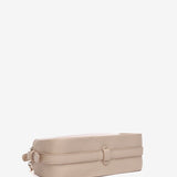 Crossbody bag in beige recycled materials