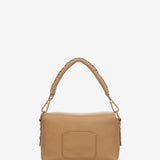 Camel shoulder bag in recycled materials