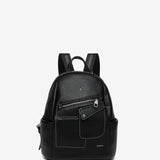 Black backpack made of recycled materials