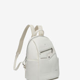 Backpack in beige recycled materials